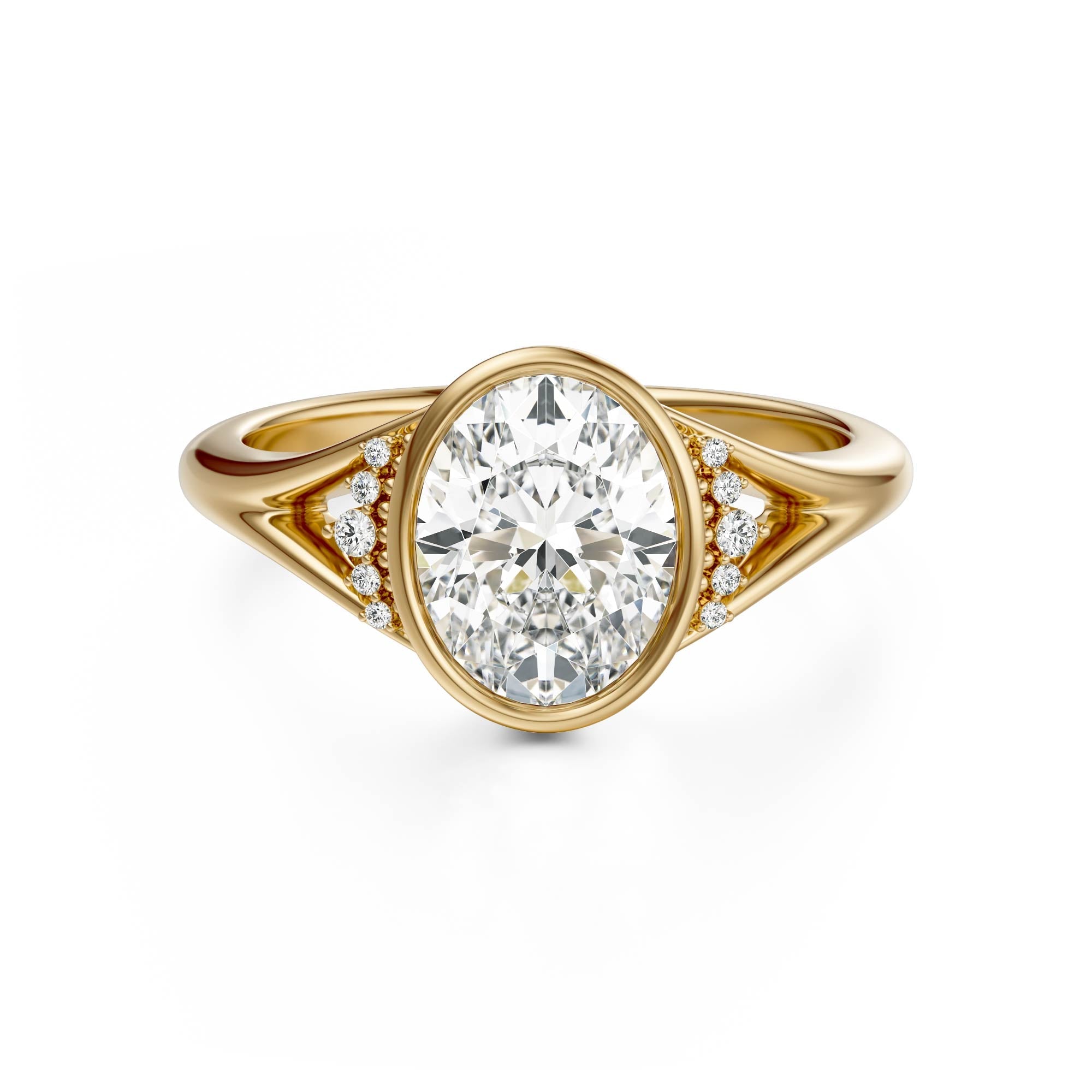 Marquise Shaped Three Stone Lab Grown Diamond Engagement Ring